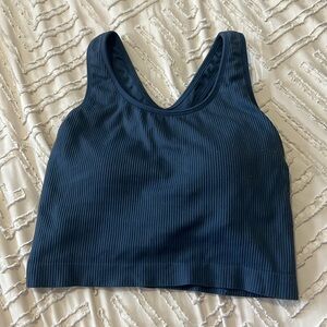 Lightly worn blue crop too/sports bra